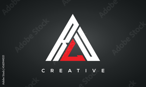 RLU monogram triangle logo design
