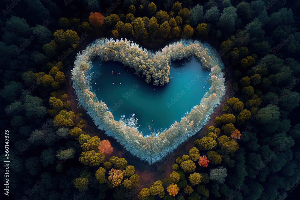 High Angle View Of Heart Shape High Angle View Of Heart Shape