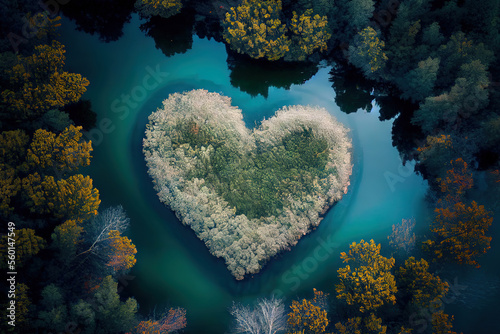 High Angle View Of Heart Shape