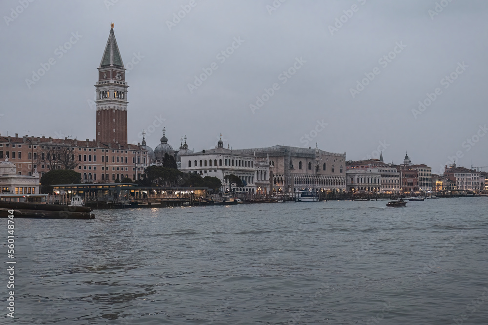 Venice city view in a cloudy day