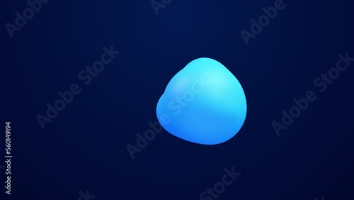 3d render abstract motion design animation background for presentation business wallpaper droplets mat blue metaball wax liquid metasphere meta ball fly drops morph bubbles deformation transformation