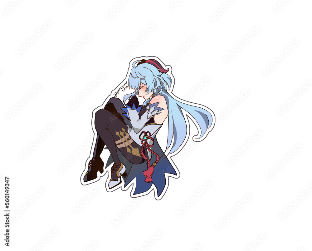 Naklejka premium 甘雨