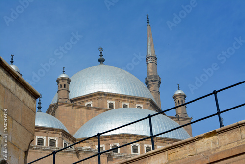 The great mosque of Muhammad Ali Pasha or Alabaster mosque in Citadel of Cairo, the main material is limestone likely sourced from the Great Pyramids of Giza and alabaster, Salah El Din Castle photo