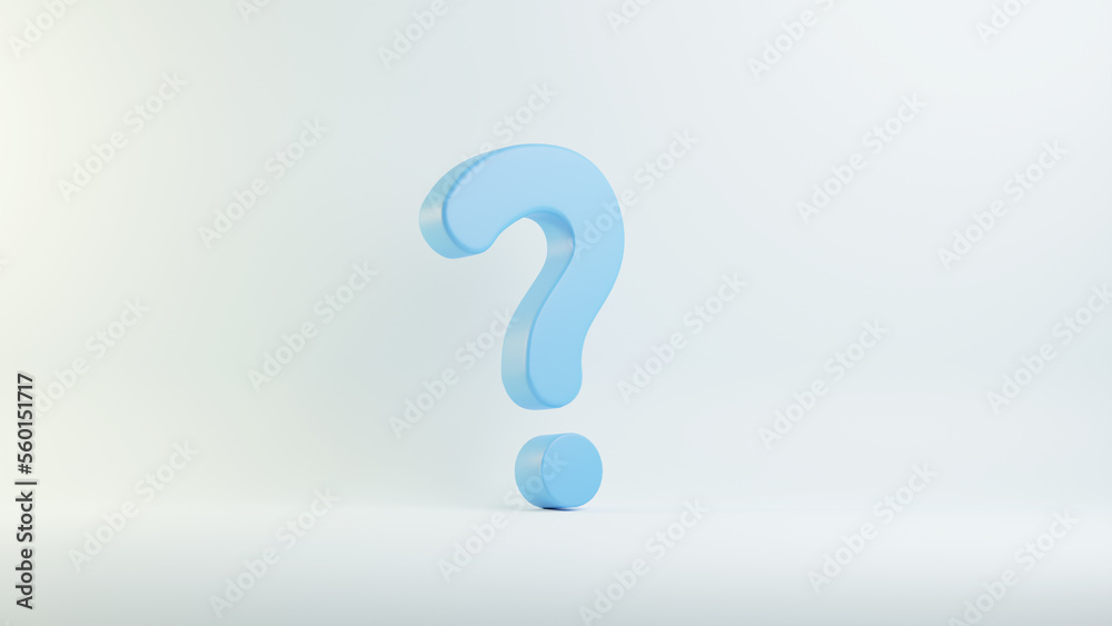3d rendering question mark 3d rendering question mark