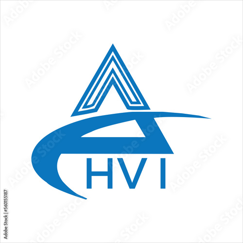 HVI letter logo. HVI blue image on white background. HVI Monogram logo design for entrepreneur and business. HVI best icon.
 photo