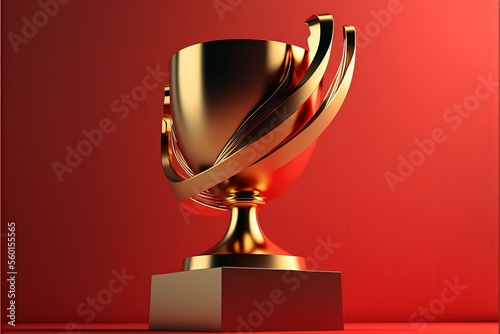 gold trophy cup , ai generated
