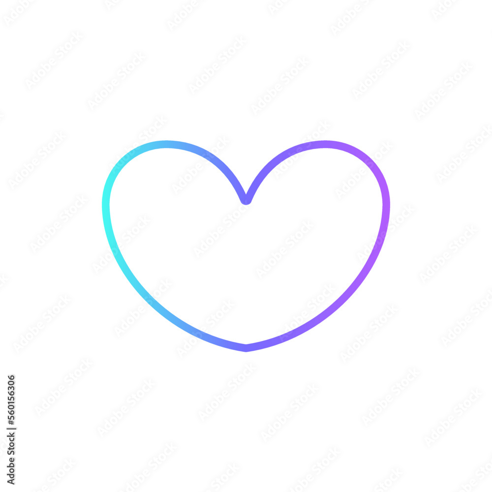 Love Feedback icons with blue gradient outline style Love Feedback icons with blue gradient outline style