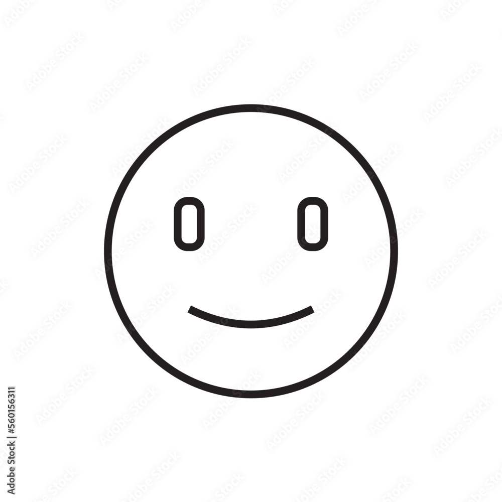 Fototapeta premium Smile Feedback icon with black outline style