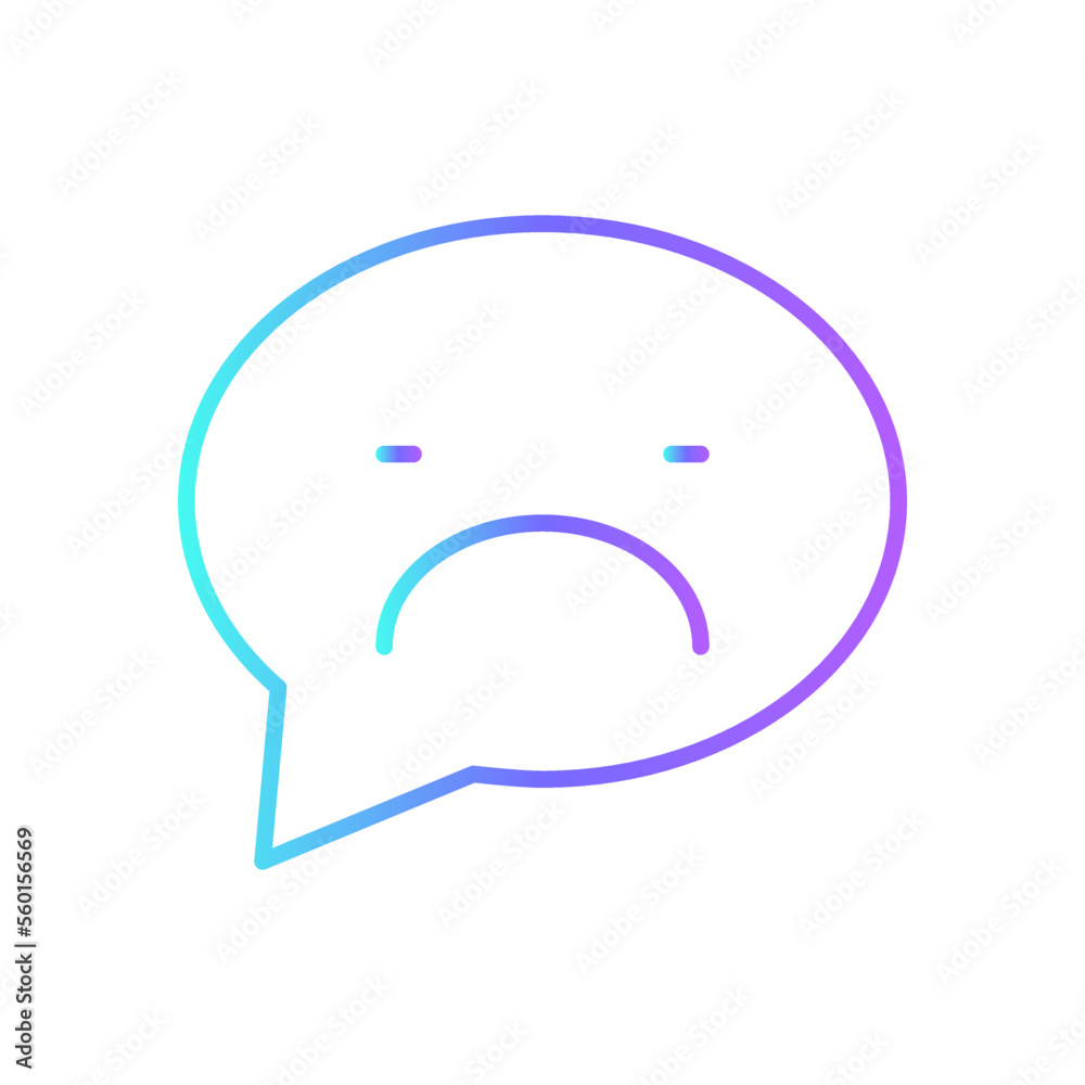 BAD COMMENT Feedback icons with blue gradient outline style BAD COMMENT Feedback icons with blue gradient outline style