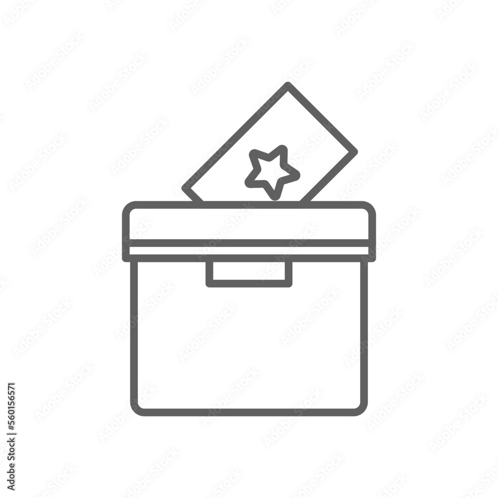 VOTING Feedback icon with black outline style VOTING Feedback icon with black outline style