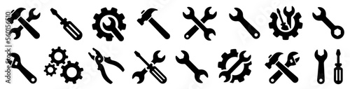 Obraz na plátne Tools and Service icons set
