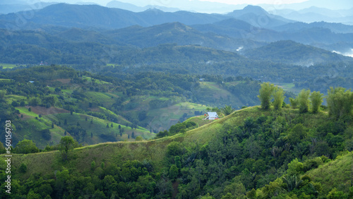 Mountains landscape in the morning