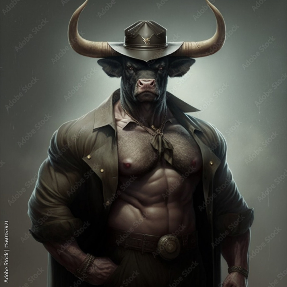 Obraz premium portrait of a cowboy with a hat
