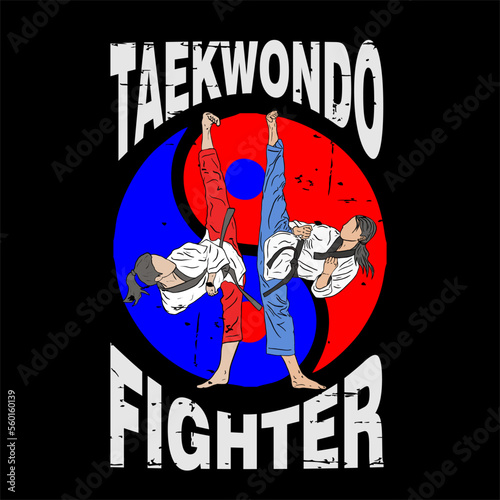 taekwondo logo icon vector