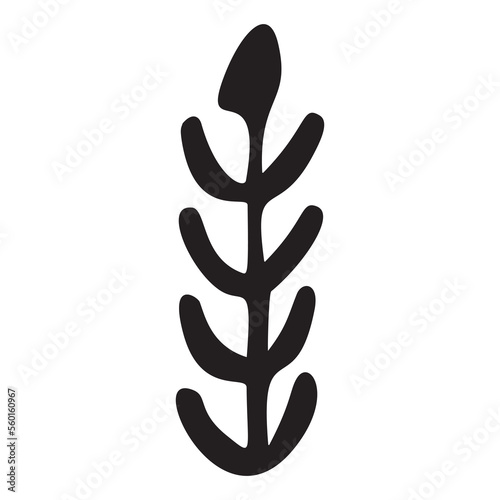 Folkart flower vector illustration. Botanical kids scnadi hand drawn floral. 