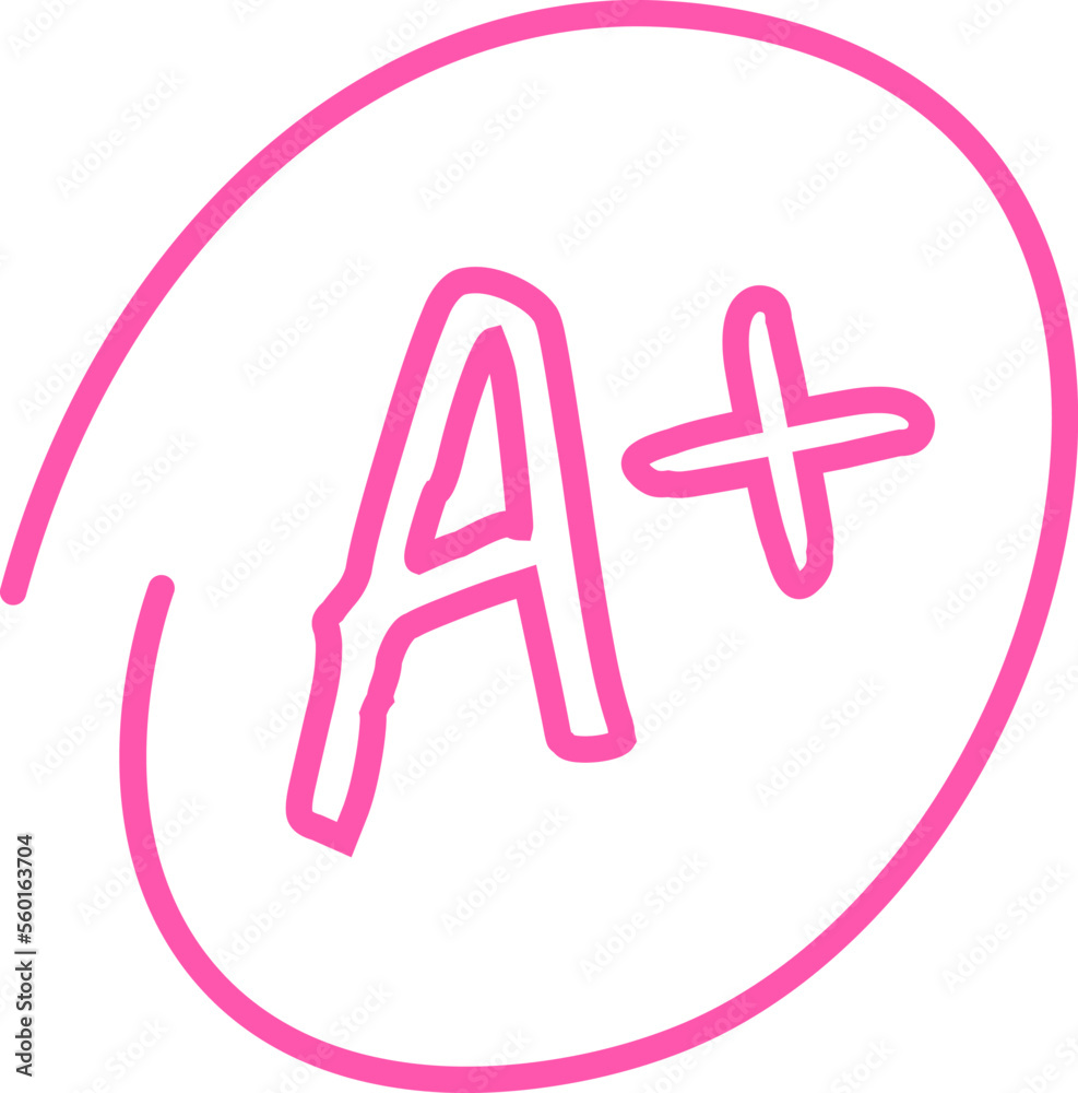 Excellent mark for test line icon Excellent mark for test line icon
