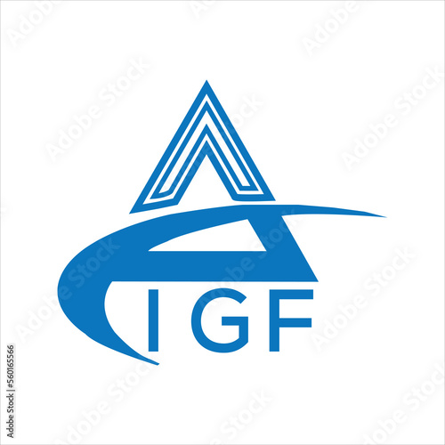 IGF letter logo. IGF blue image on white background. IGF Monogram logo design for entrepreneur and business. IGF best icon.
 photo