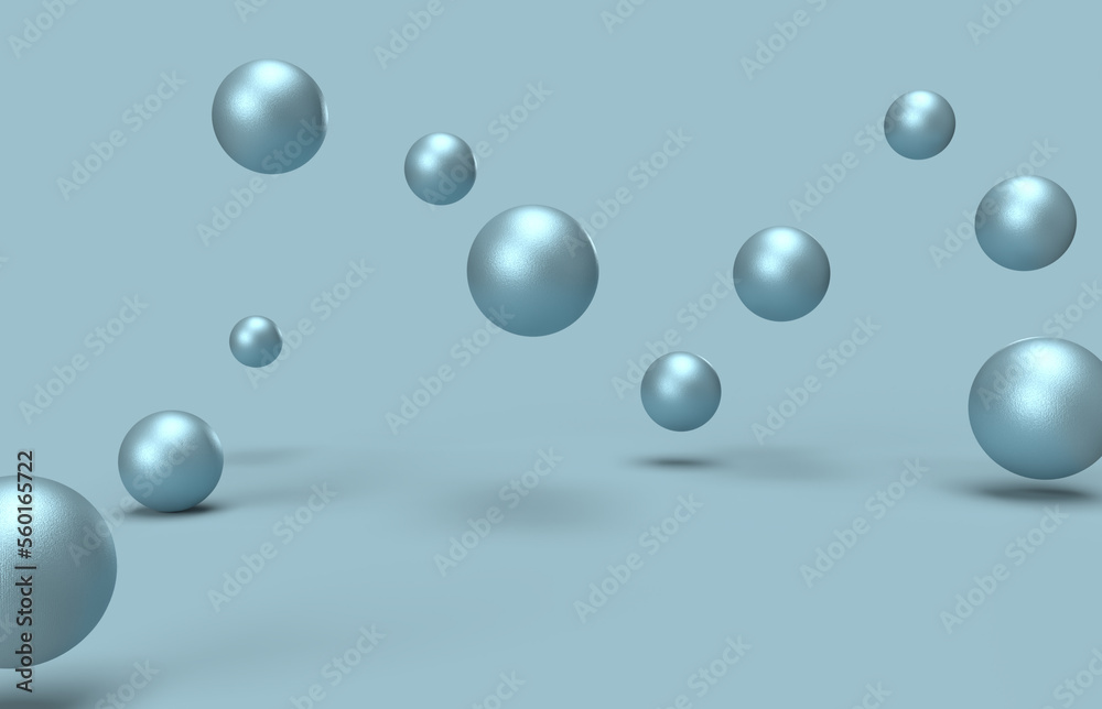 3D Realistic Abstract background with dynamic. blue bubbles. modern trendy banner design
