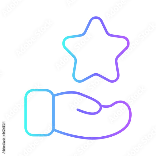 Rating Feedback Icons with purple blue outline style. Related to Feedback, Rating, Like, Dislike, Comment, Good Bad Sign, Yes No icons. Vector illustration