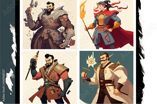 fantasy heroes illustration