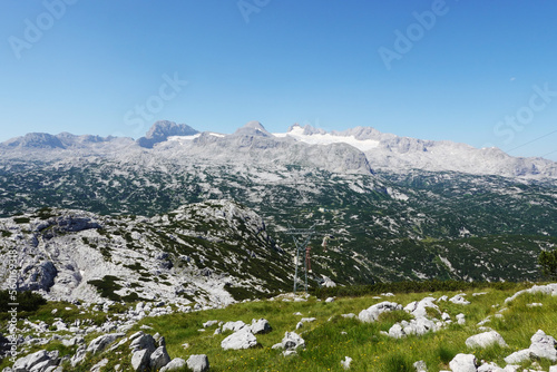 Dachstein mountain glacier, the view from Krippenstein mountain, Austria