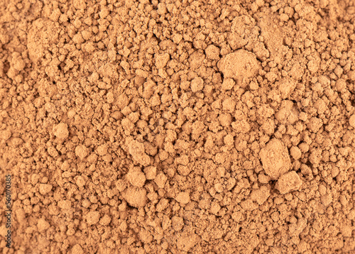 Full frame of cocoa powder as abstract background.
