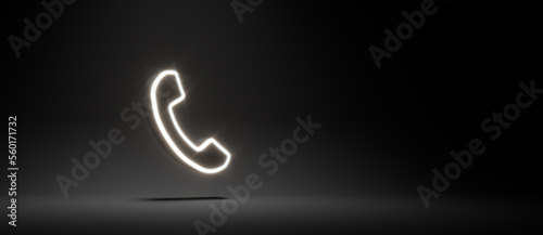 contact as icon symbol - 3D Illustration