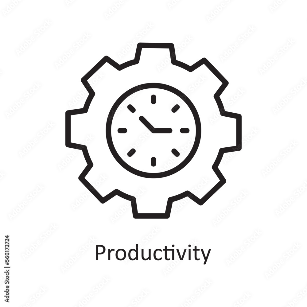 Productivity Vector Outline Icon Design illustration. Product Management Symbol on White background EPS 10 File Productivity Vector Outline Icon Design illustration. Product Management Symbol on White background EPS 10 File