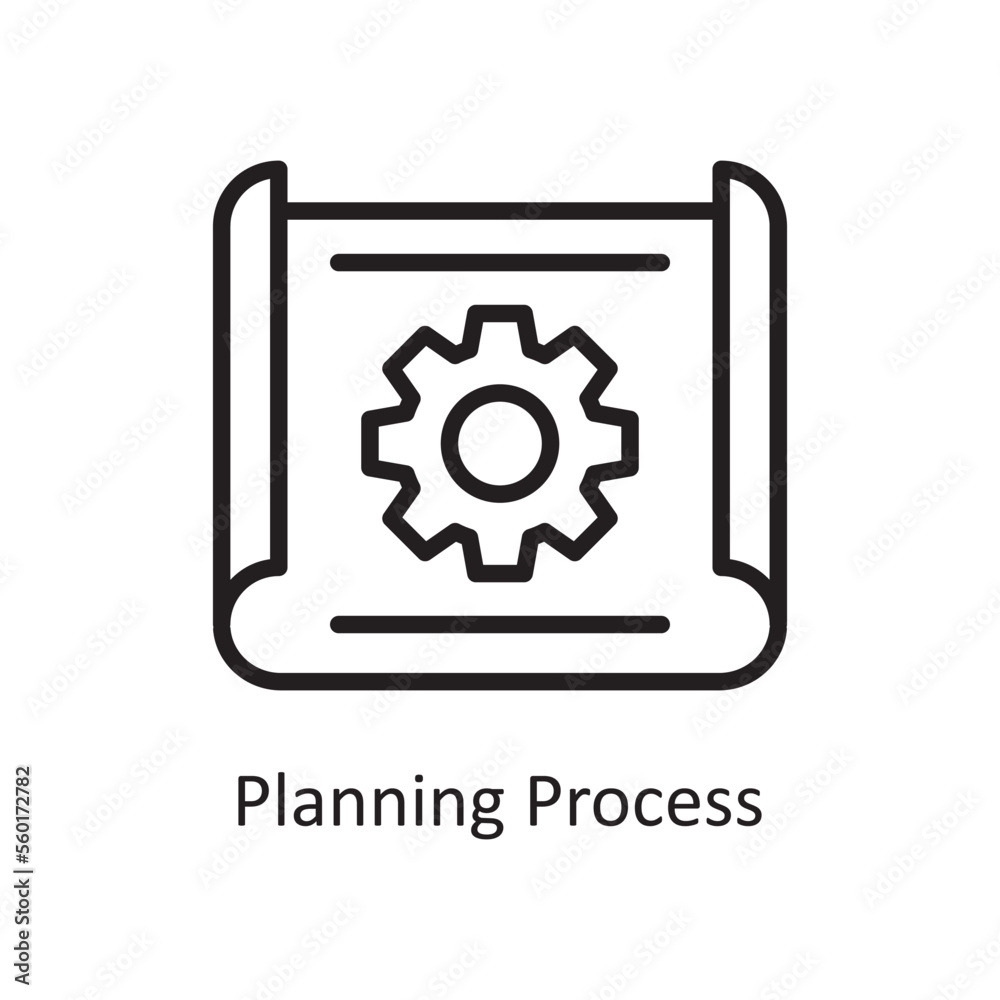 Planning Process Vector Outline Icon Design illustration. Product Management Symbol on White background EPS 10 File Planning Process Vector Outline Icon Design illustration. Product Management Symbol on White background EPS 10 File
