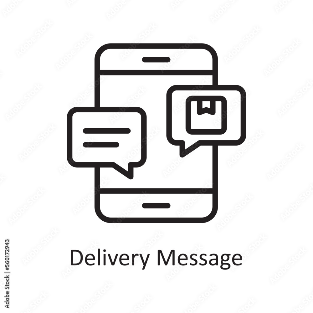 Delivery Message Vector Outline Icon Design illustration. Product Management Symbol on White background EPS 10 File Delivery Message Vector Outline Icon Design illustration. Product Management Symbol on White background EPS 10 File