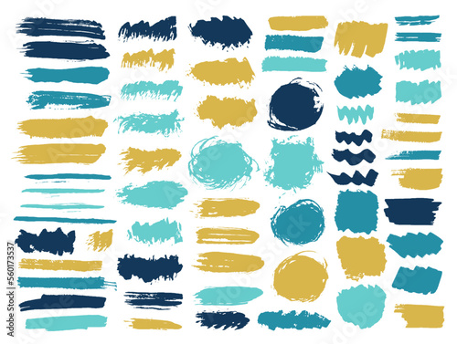 Paint distorted daub vector batch. Hand drawn inkblot streak quirky shapes. Blotter splash textured banner backdrop collection. Brush stroke ink splashes design.