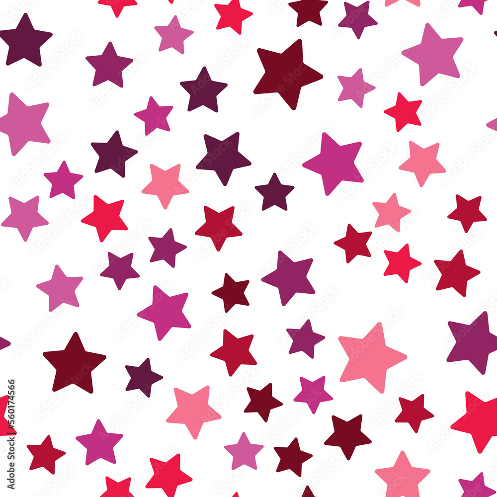 Vector seamless pattern of red and violet stars. Perfect for wrapping, printing, web sites, wallpapers, textile Vector seamless pattern of red and violet stars. Perfect for wrapping, printing, web sites, wallpapers, textile