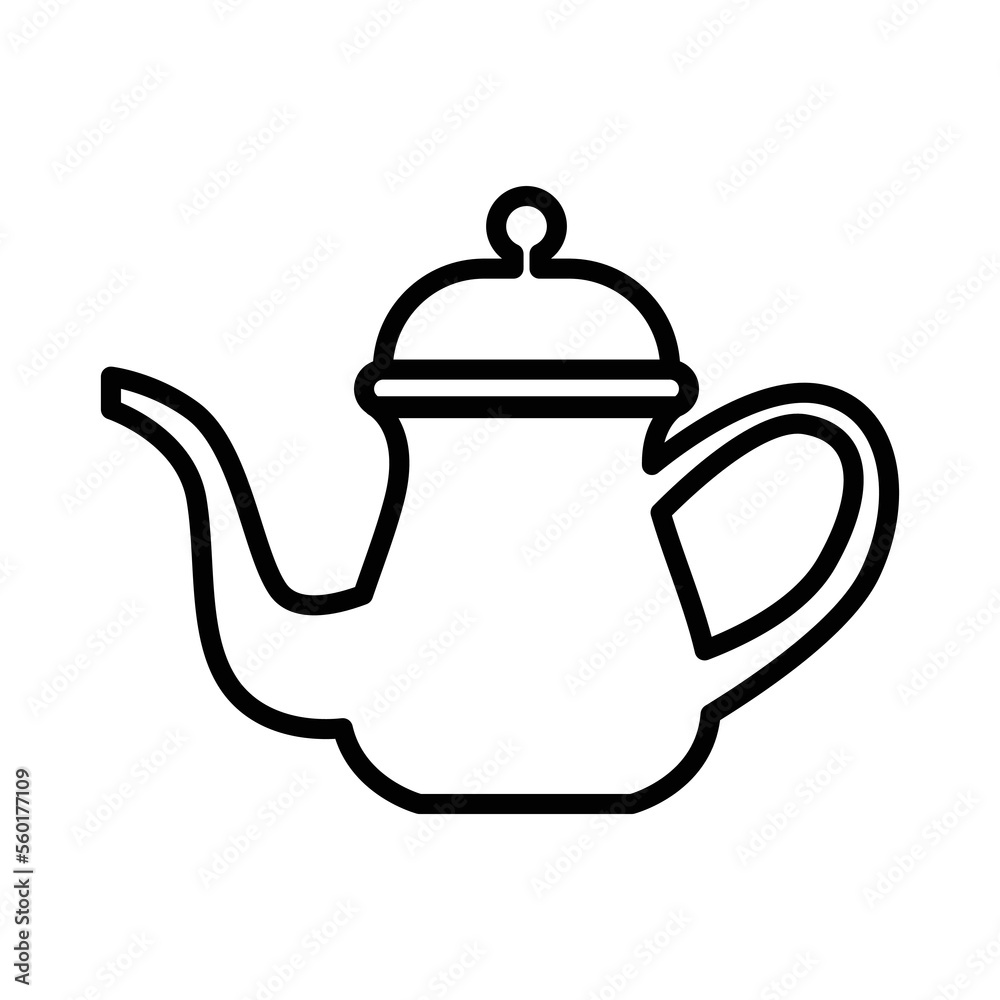 Obraz premium Coffee pot icon vector design template