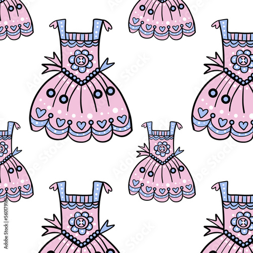 seamless pattern with accessories and dress