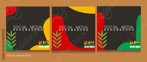 a set of social media banners for the black history month event.