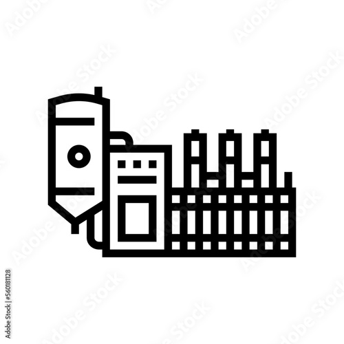 dri furnace steel production line icon vector. dri furnace steel production sign. isolated contour symbol black illustration