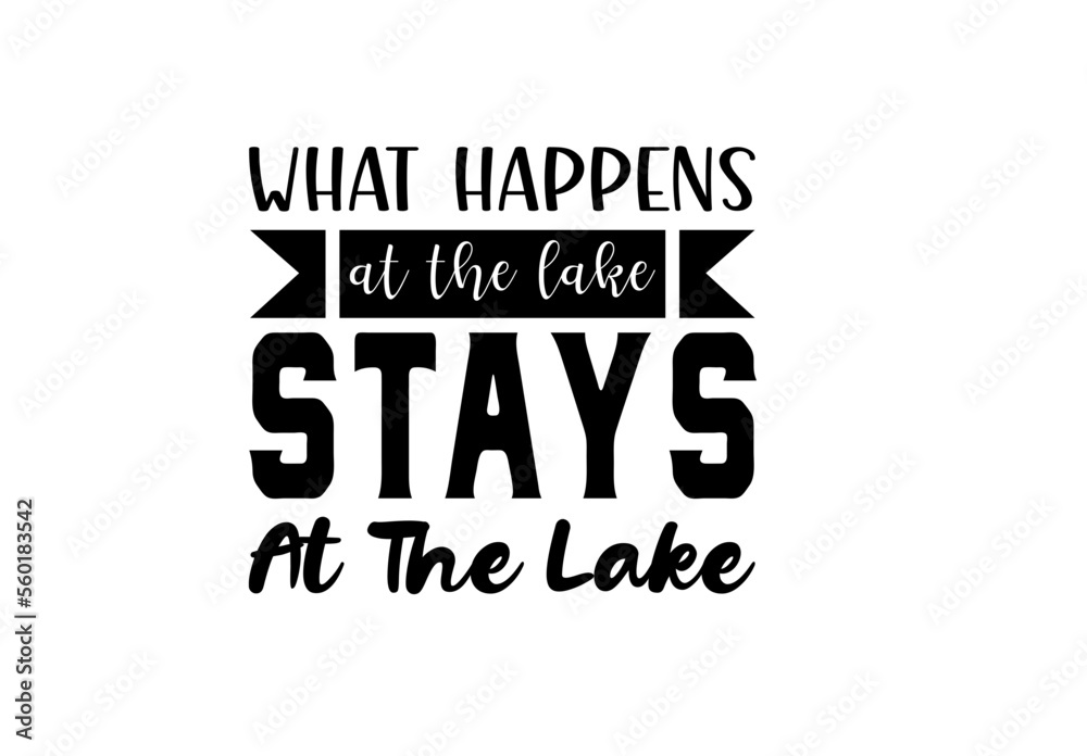 Obraz premium Lake SVG Vector T-Shirt Design