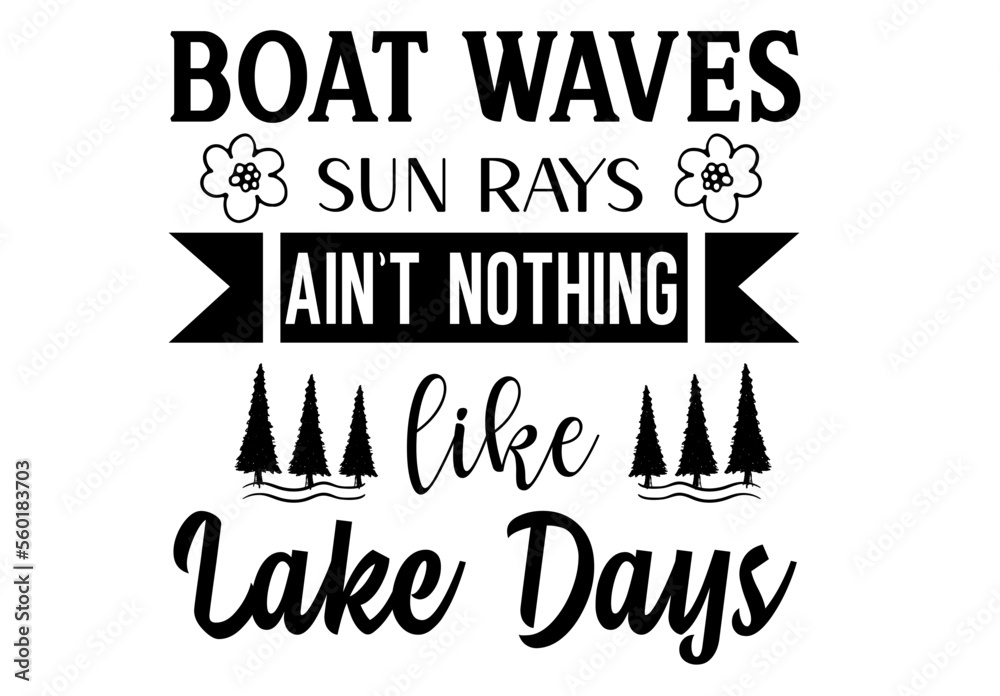 Obraz premium Lake SVG Vector T-Shirt Design