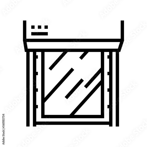 hot strip mill steel production line icon vector. hot strip mill steel production sign. isolated contour symbol black illustration