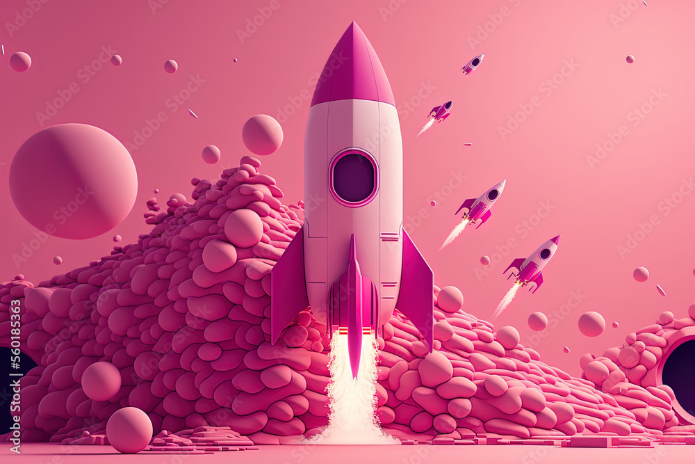Pink Space Ship