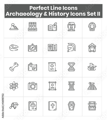 10. Archaeology and History Icons Set II