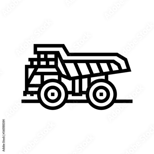 haul truck steel production line icon vector. haul truck steel production sign. isolated contour symbol black illustration