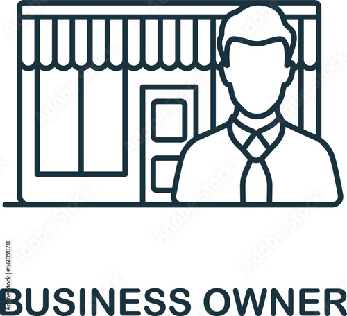 Business Owner icon. Monochrome simple Investments icon for templates, web design and infographics