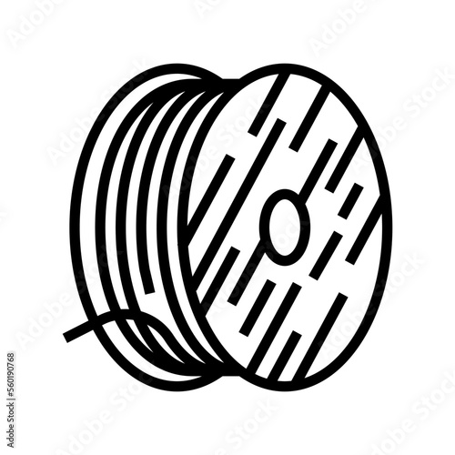 wire steel production line icon vector. wire steel production sign. isolated contour symbol black illustration