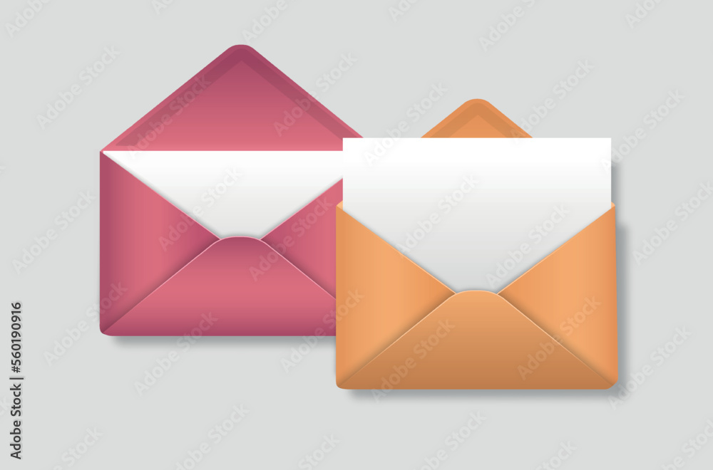 Mock up envelopes set. Graphic elements for website. Notifications and email, business correspondence. Template and layout. Cartoon isometric vector illustrations isolated on grey background Mock up envelopes set. Graphic elements for website. Notifications and email, business correspondence. Template and layout. Cartoon isometric vector illustrations isolated on grey background