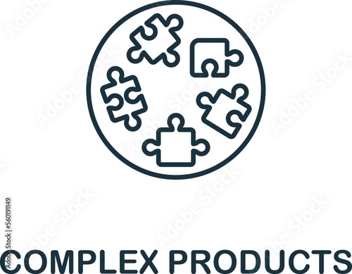 Complex Products icon. Monochrome simple Investments icon for templates, web design and infographics