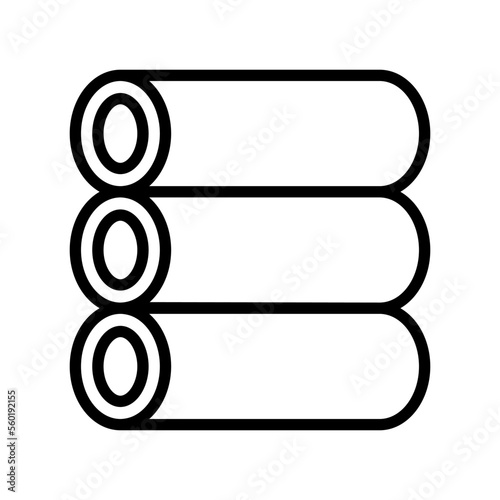 tube steel production line icon vector. tube steel production sign. isolated contour symbol black illustration