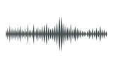 Sound wave signal in vibration graph form for voice recording. Vector illustration in graphic design isolated