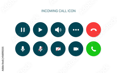 Incoming Phone Call Screen User Interface UI .For website and mobile apps vector illustration