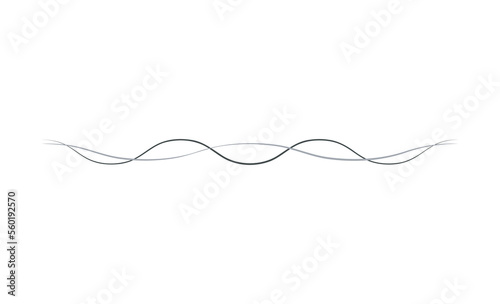 Simple line sound wave for podcast recording or equalizer. Vector illustration in graphic design isolated